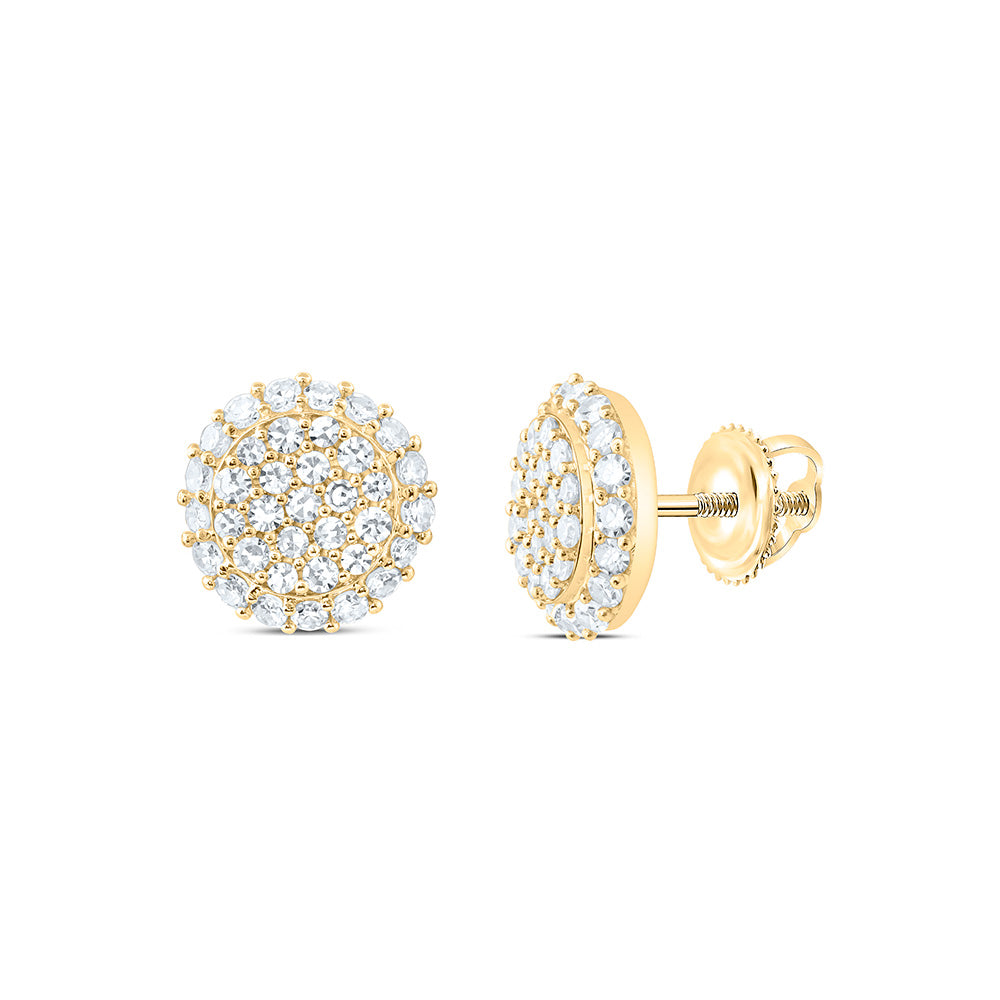Sterling Silver 1/2 Cttw Lab Grown Diamond Round Earring