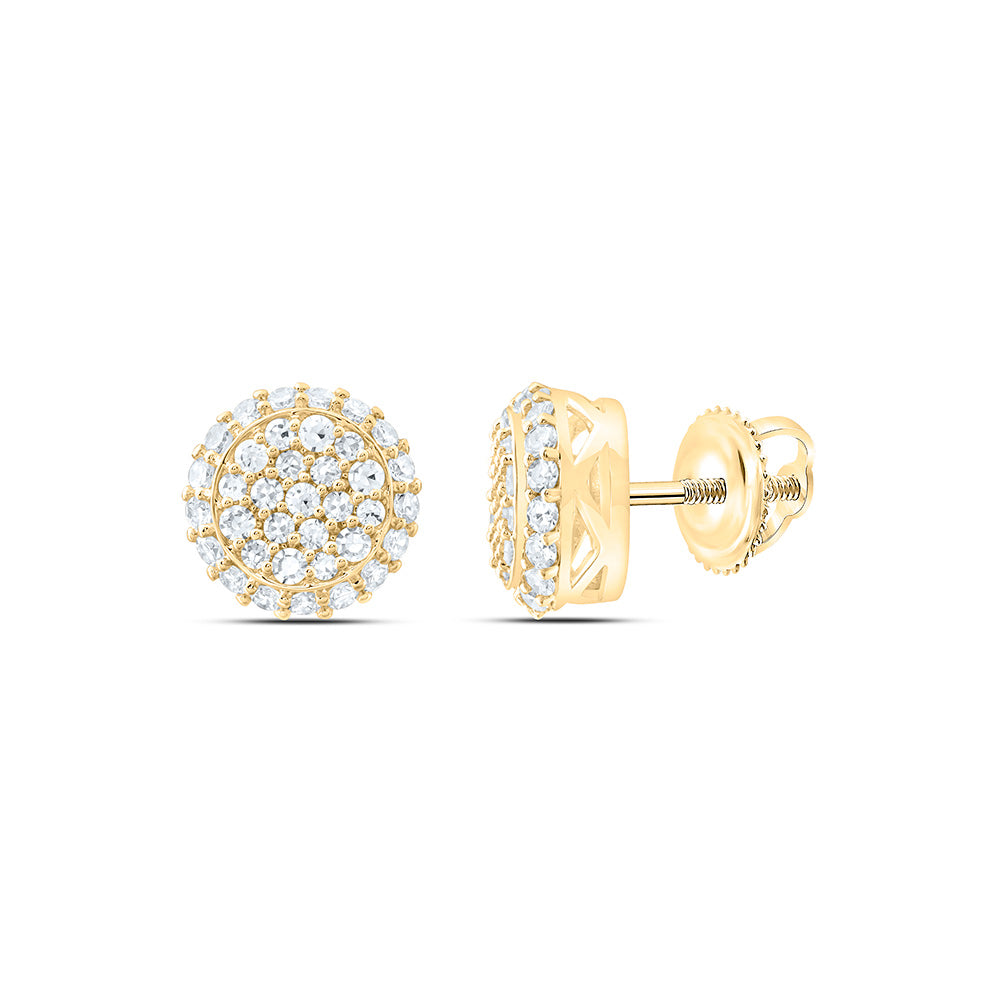 14K Yellow Or White Gold 1/2 Cttw Lab Grown Diamond Round Earring