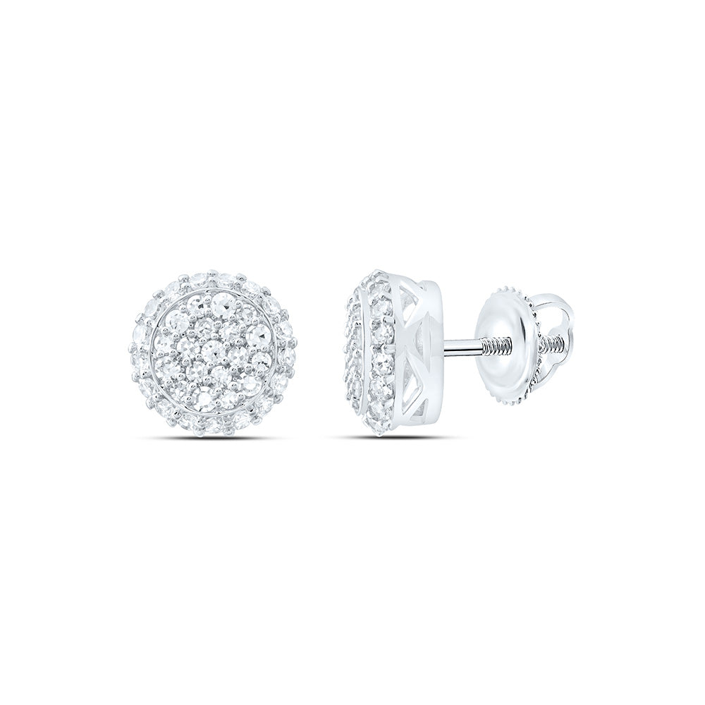 14K Yellow Or White Gold 1/2 Cttw Lab Grown Diamond Round Earring