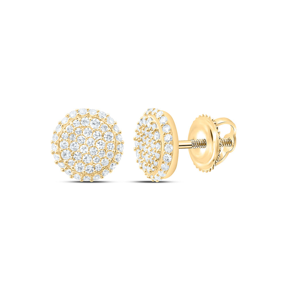 Sterling Silver 3/4 Cttw Lab Grown Diamond Round Earring