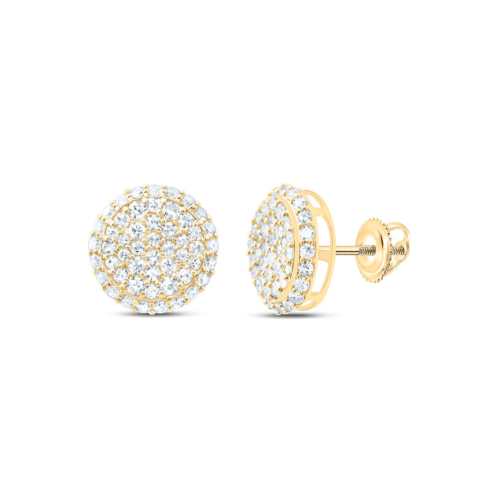 10K Yellow Or White Gold 3/4 Cttw Lab Grown Diamond Round Earring