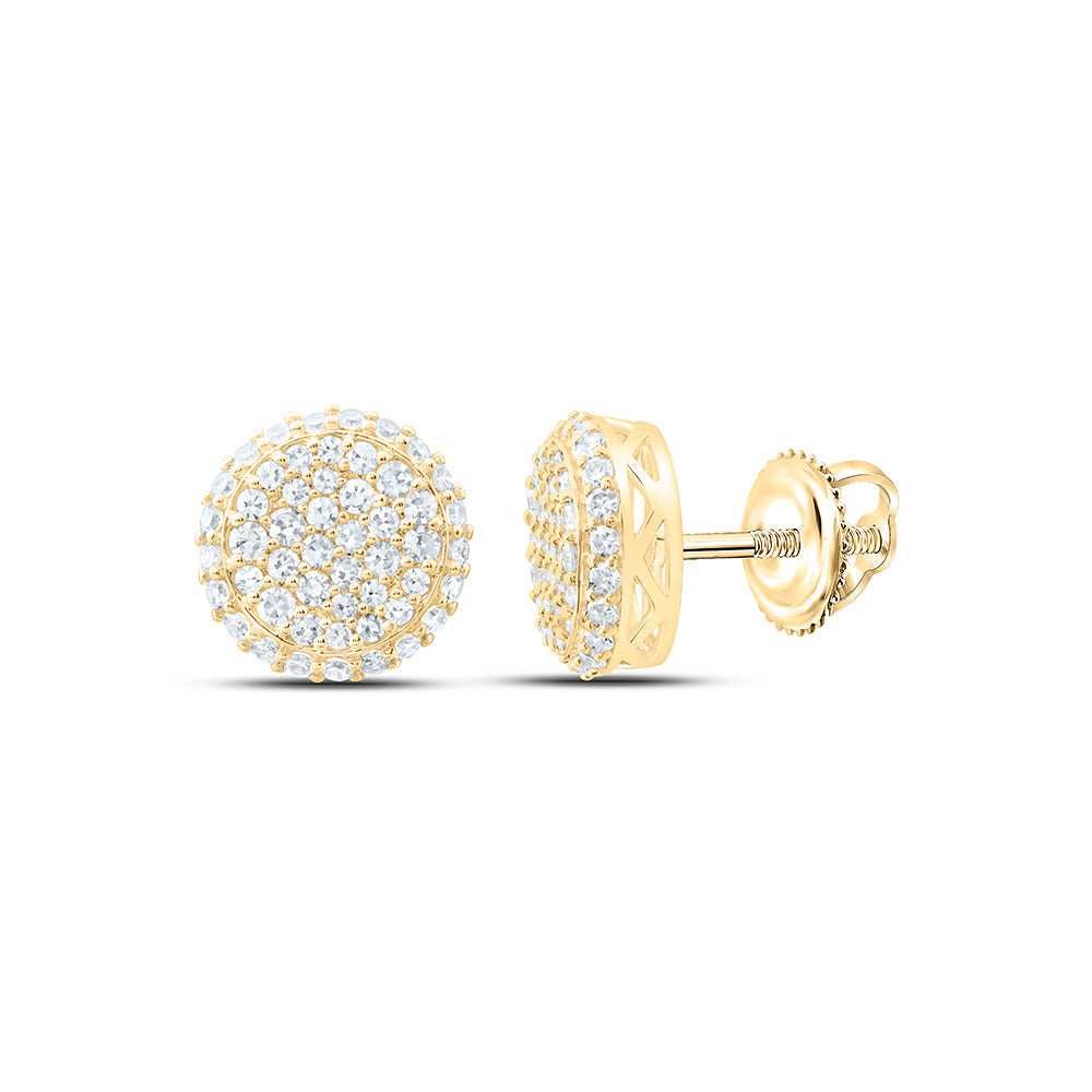 14K Yellow Or White Gold 3/4 Cttw Lab Grown Diamond Round Earring