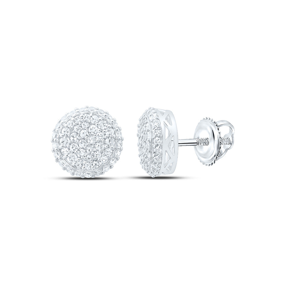 14K Yellow Or White Gold 3/4 Cttw Lab Grown Diamond Round Earring