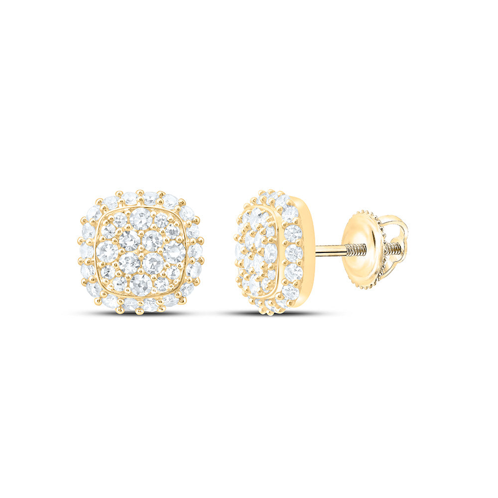 Sterling Silver 1/3 Cttw Lab Grown Diamond Cushion Earring