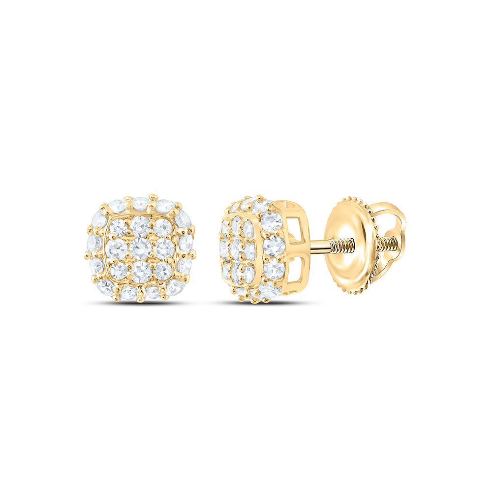 10K Yellow Or White Gold 1/3 Cttw Lab Grown Diamond Cushion Earring