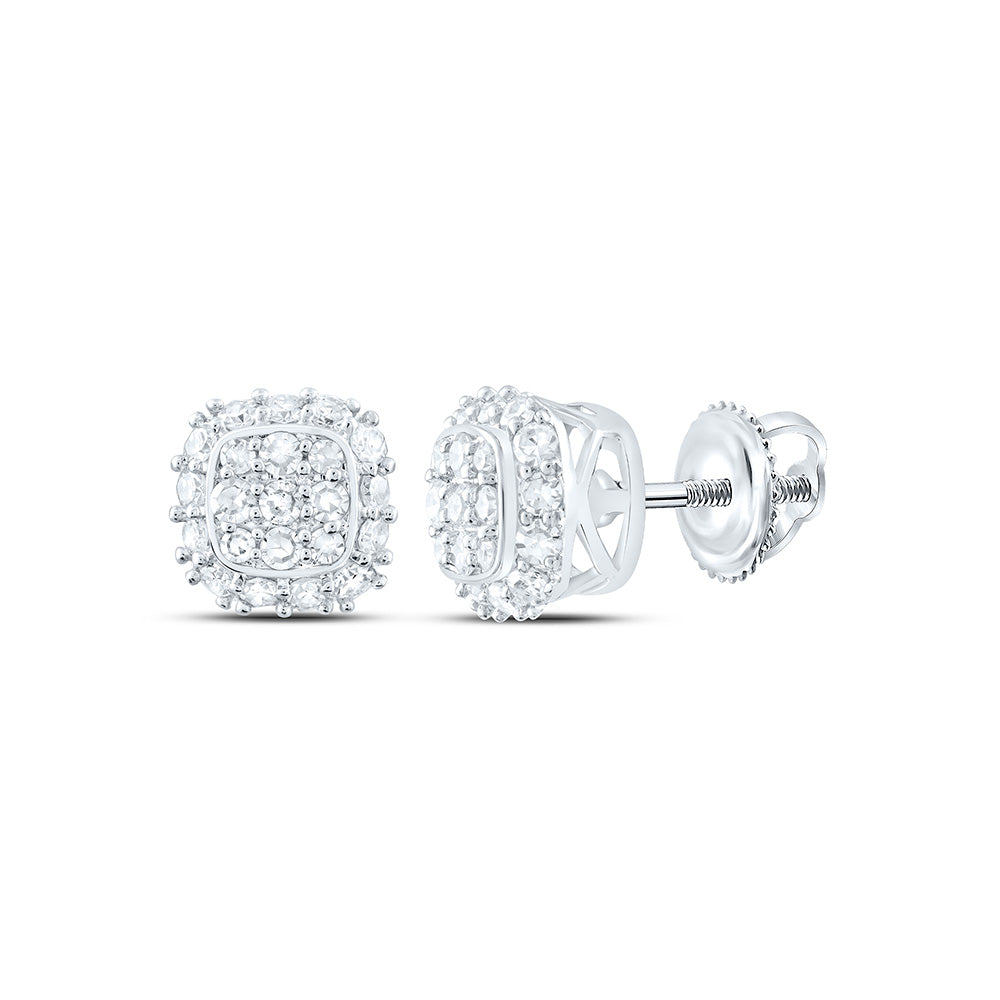 14K Yellow Or White Gold 1/3 Cttw Lab Grown Diamond Cushion Earring