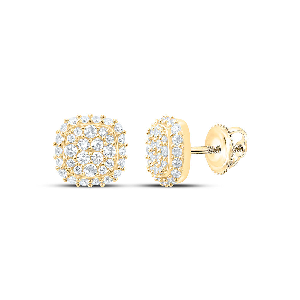 Sterling Silver 1/2 Cttw Lab Grown Diamond Cushion Earring