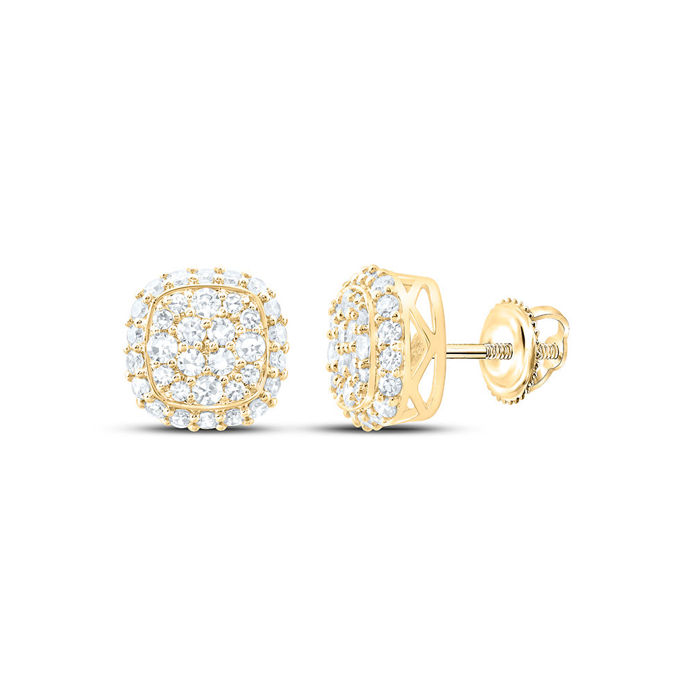 14K Yellow Or White Gold 1/2 Cttw Lab Grown Diamond Cushion Earring