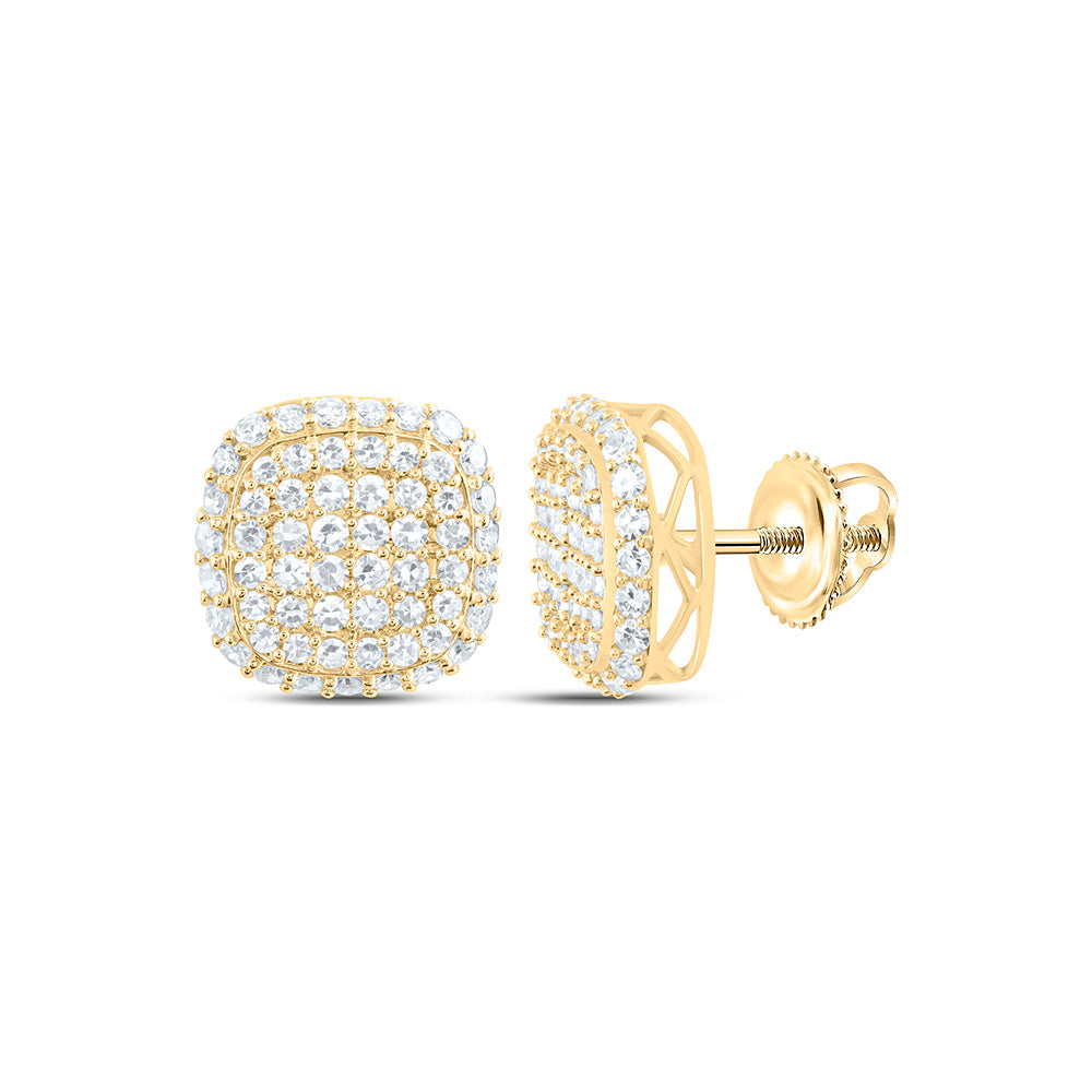 14K Yellow Or White Gold 3/4 Cttw Lab Grown Diamond Cushion Earring