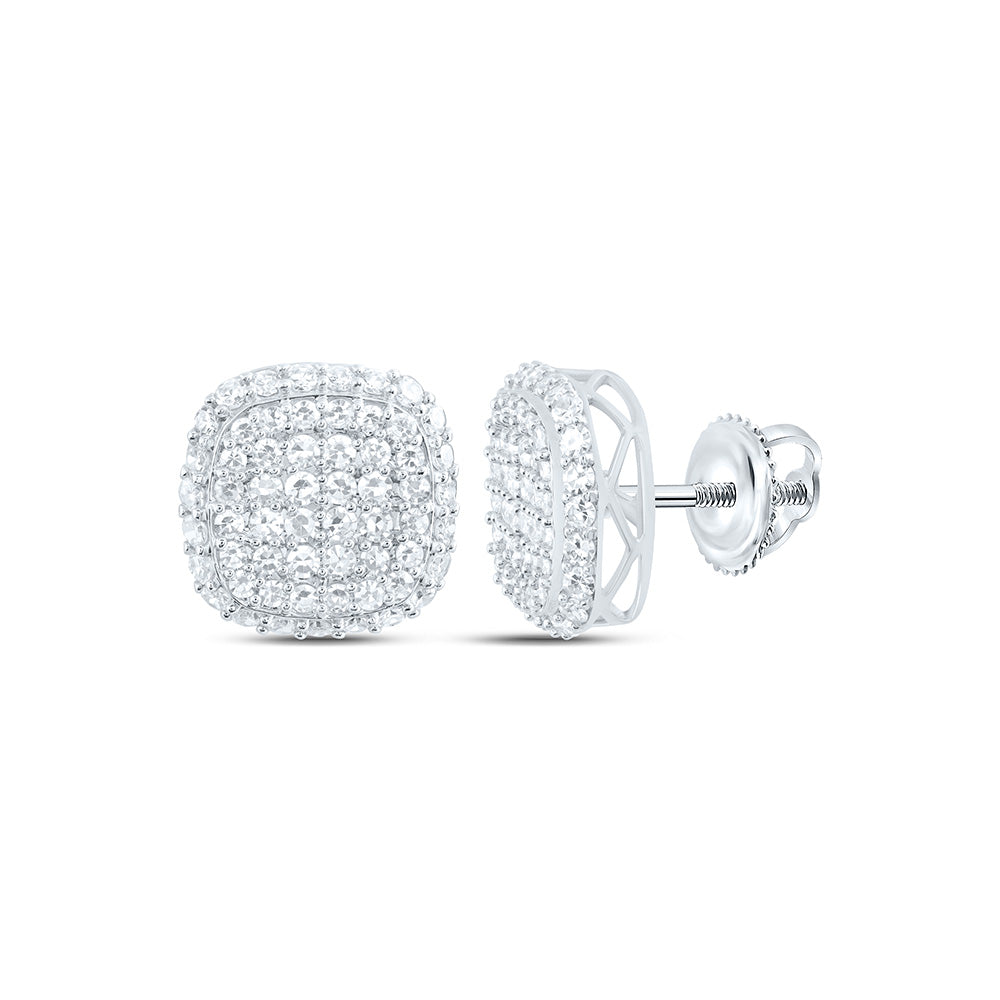 14K Yellow Or White Gold 3/4 Cttw Lab Grown Diamond Cushion Earring
