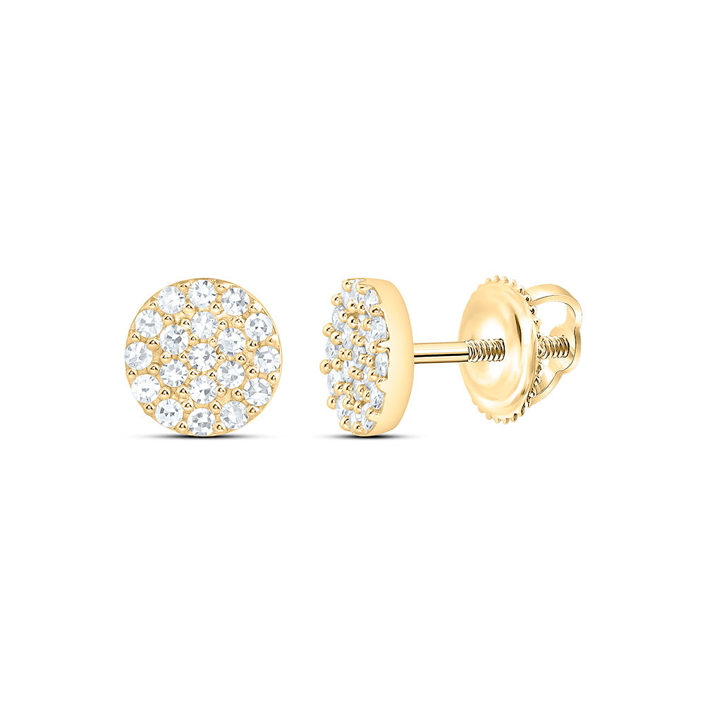14K Yellow Or White Gold 1/4 Cttw Lab Grown Diamond Fashion Round Earring