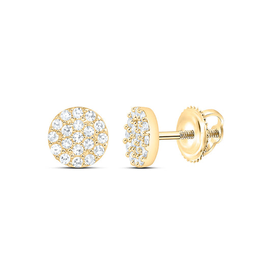 14K Yellow Or White Gold 1/4 Cttw Lab Grown Diamond Fashion Round Earring