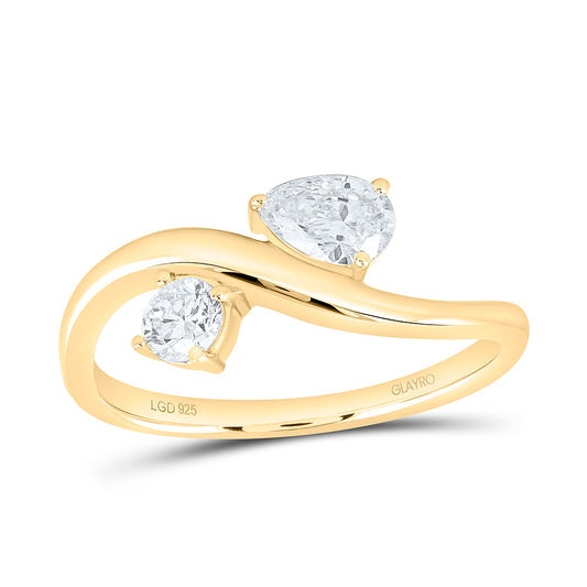 Sterling Silver 1/2 Cttw Lab Grown Diamond Ring