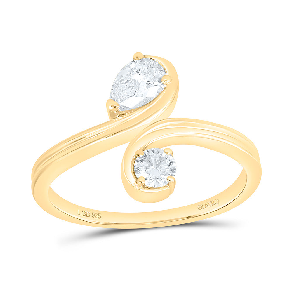 Sterling Silver 1/2 Cttw Lab Grown Diamond Ring