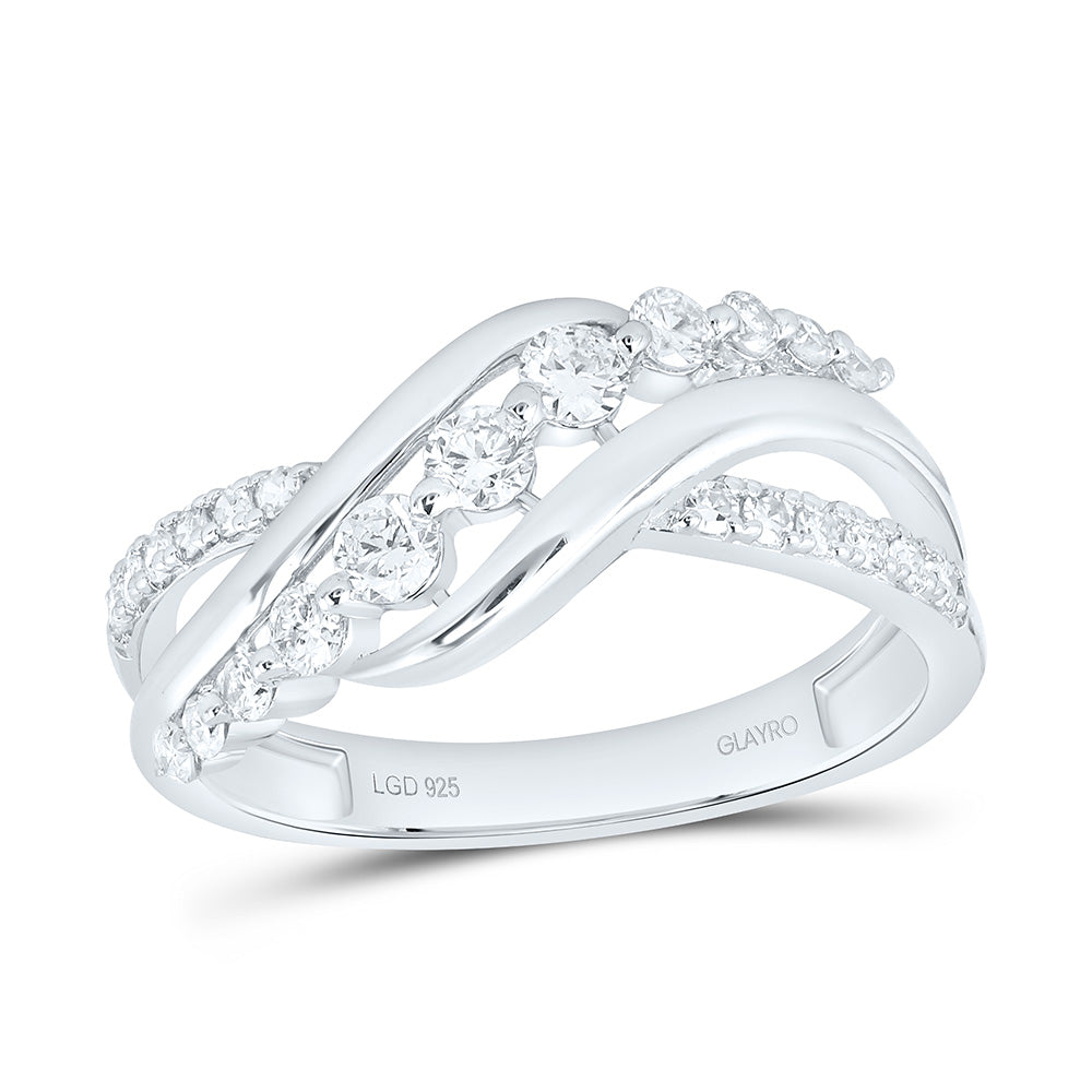 Sterling Silver 1/2 Cttw Lab Grown Diamond Ring