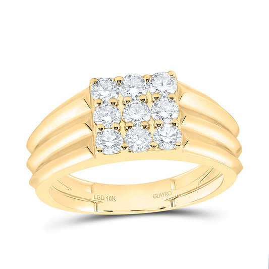 10K Yellow Or White Gold 1 Cttw Lab Grown Diamond Mens Band