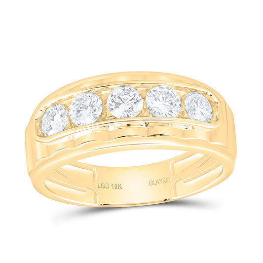 10K Yellow Gold 1 1/4 Cttw Lab Grown Diamond Mens Band