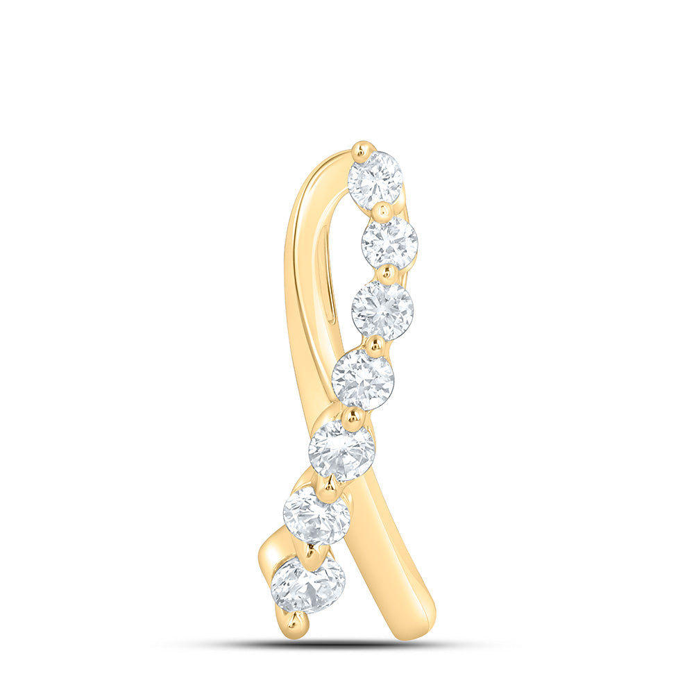 Sterling Silver 1/4 Cttw Lab Grown Diamond Charm Pendant
