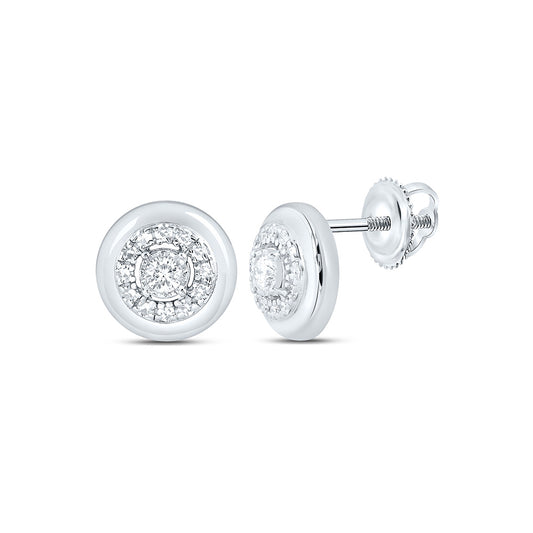 Sterling Silver 1/3 Cttw Lab Grown Diamond Round Earring
