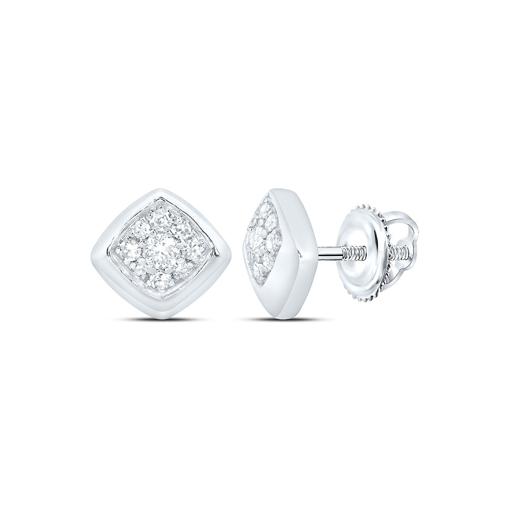 Sterling Silver 1/3 Cttw Lab Grown Diamond Earring