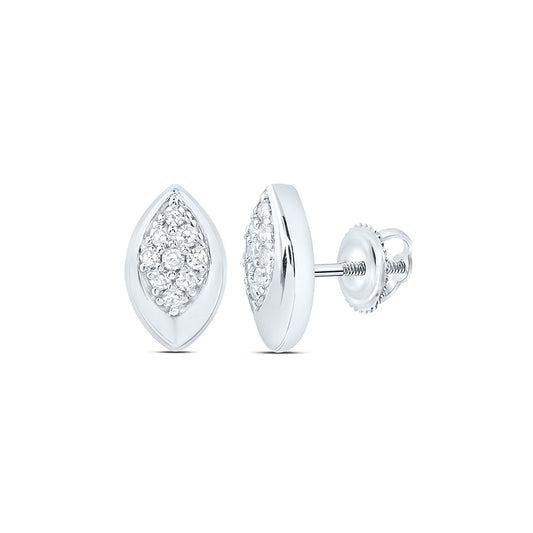 Sterling Silver 1/5 Cttw Lab Grown Diamond Marquise Earring