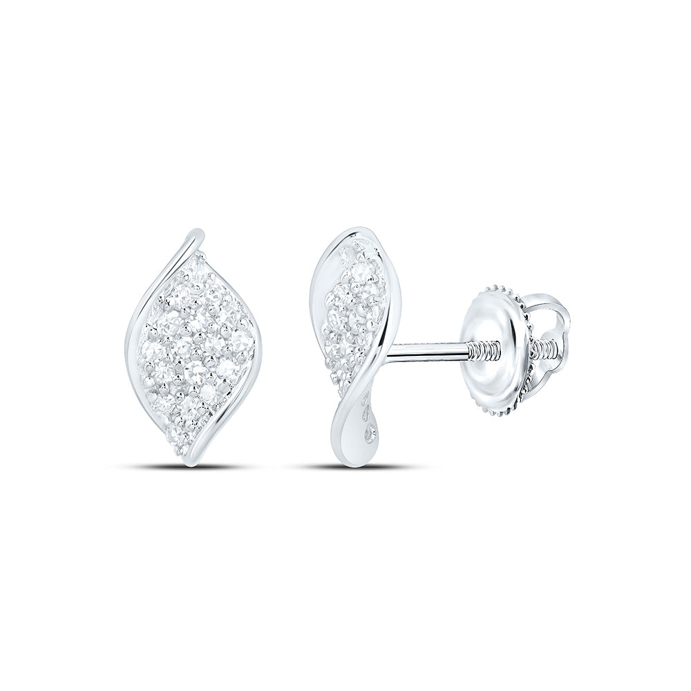 Sterling Silver 1/4 Cttw Lab Grown Diamond Earring