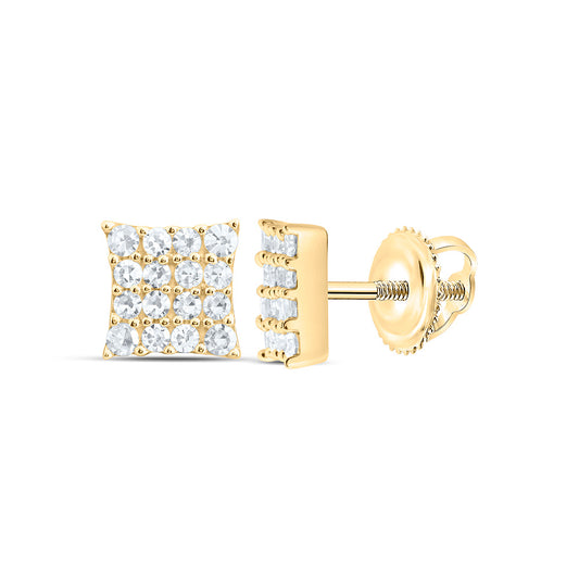Sterling Silver Yellow Tone 1/5 Cttw Lab Grown Diamond Earring