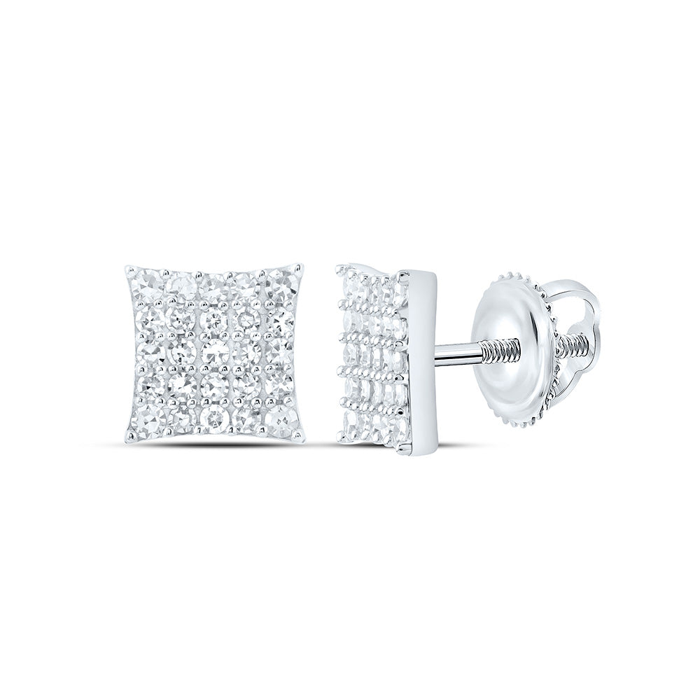 Sterling Silver 3/8 Cttw Lab Grown Diamond Earring
