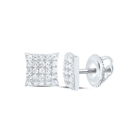 Sterling Silver 1/2 Cttw Lab Grown Diamond Earring