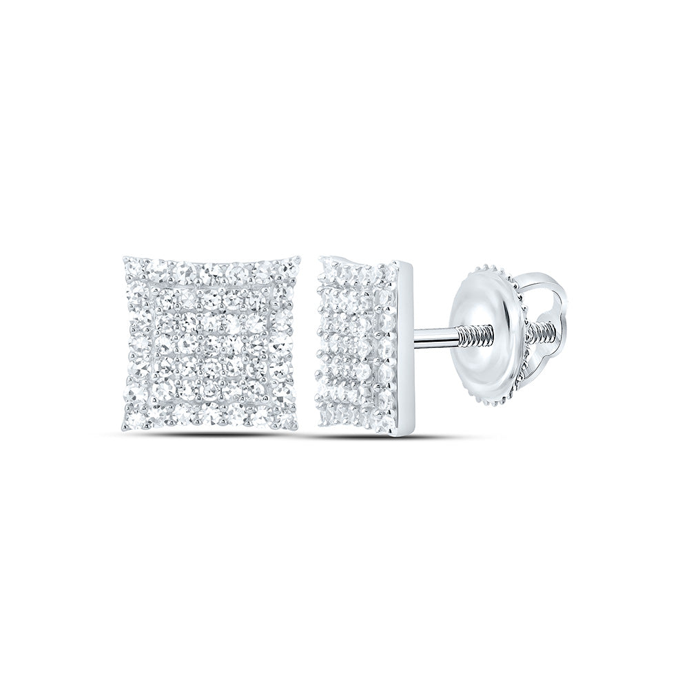 Sterling Silver 3/4 Cttw Lab Grown Diamond Earring