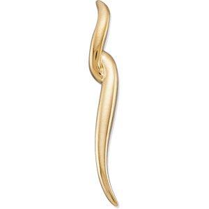 14K Yellow Gold Polished Twisted Bar Slide Pendant