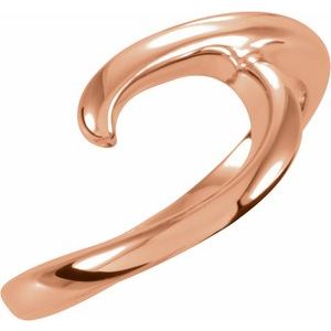 14K Rose Gold Polished Freeform Ring Remount Size 7