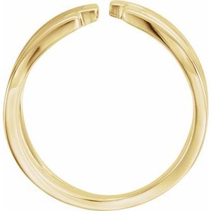 10K Yellow Gold Polished Negative Space Ring Size 7