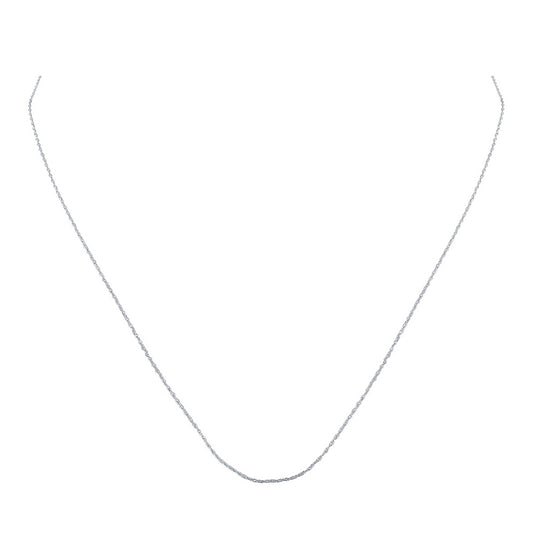 10K White Or Yellow Gold 18-inch Rope Chain with Spring-ring Closure