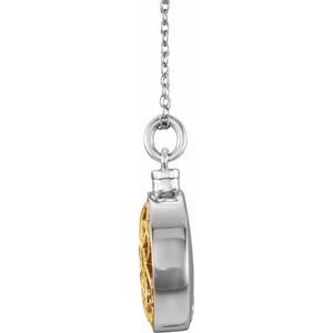 14K Yellow Gold-Plated Sterling Silver Celtic-Inspired Ash Holder 18" Necklace