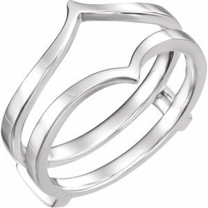 Platinum Polished Ring Guard Size 5