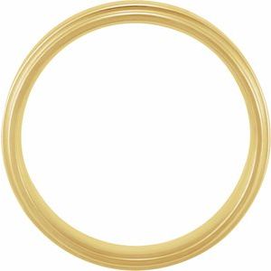 10K Yellow Or White Or Rose Gold Inlay Comfort-Fit Flat Band