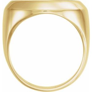 14K Yellow Gold 17.9 Mm Tab Back Polished Coin Frame Bezel Ring Mounting Size 10