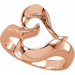 14K Rose Gold Polished Freeform Ring Size 6