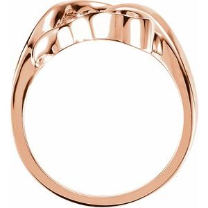14K Rose Gold Polished Freeform Ring Size 6