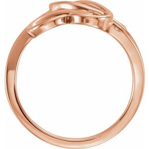 14K Rose Gold Polished Freeform Ring Size 7