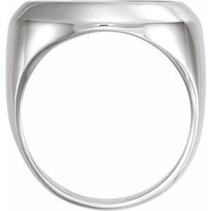 Sterling Silver 17.9 Mm Tab Back Polished Coin Frame Bezel Ring Mounting Size 10