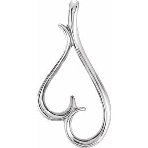 Sterling Silver 23.25 X 10.35 Mm Polished Freeform Pendant