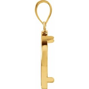 14K Yellow Gold 20 Mm Tab Back Polished Coin Frame Bezel Pendant