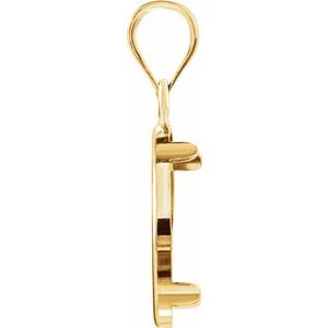 14K Yellow Gold 14 Mm Tab Back Polished Coin Frame Bezel Pendant