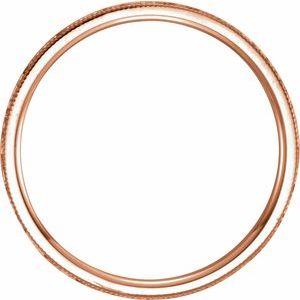 14K Yellow Or White Or Rose Gold Or Sterling Silver Or Platinum Milgrain Edge Comfort-Fit Flat Band