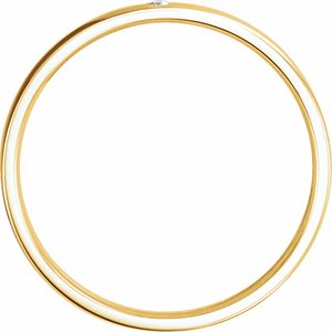 14K Yellow Gold .015 CT Natural Diamond Gypsy-Set Comfort-Fit Band Size 5.5
