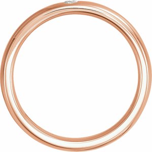 14K Yellow Or White Or Rose Gold Or Platinum Natural Diamond Gypsy-Set Comfort-Fit Band