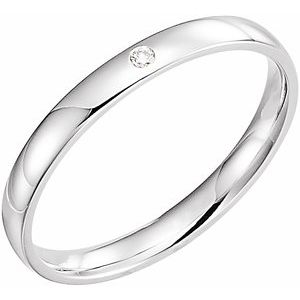 14K Yellow Or White Or Rose Gold Or Platinum Natural Diamond Gypsy-Set Comfort-Fit Band