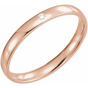 14K Yellow Or White Or Rose Gold Or Platinum Natural Diamond Gypsy-Set Comfort-Fit Band